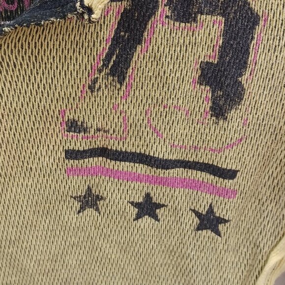 Sinful Black and Yellow Reversable Long Sleeve Tee with Wing Design - Picture 10 of 10